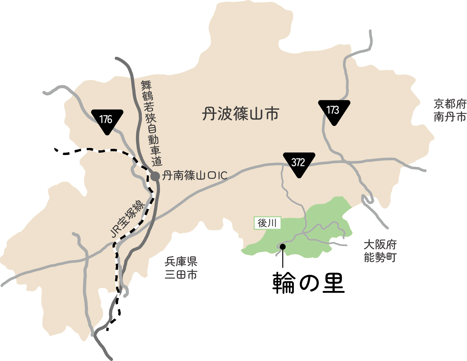 後川のマップ